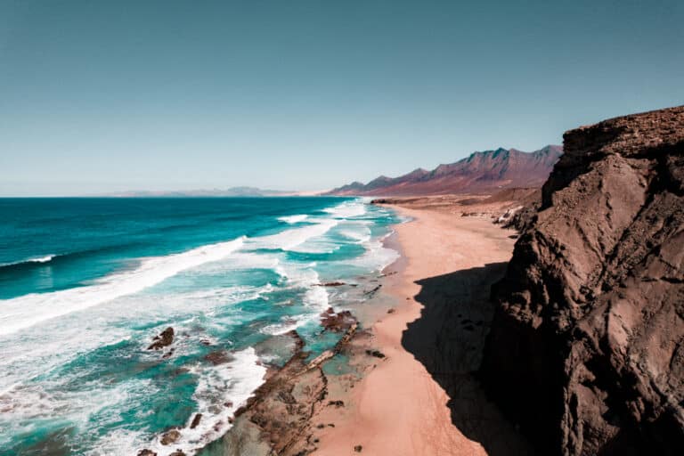 Vista del drone, Playa Roque del Morro