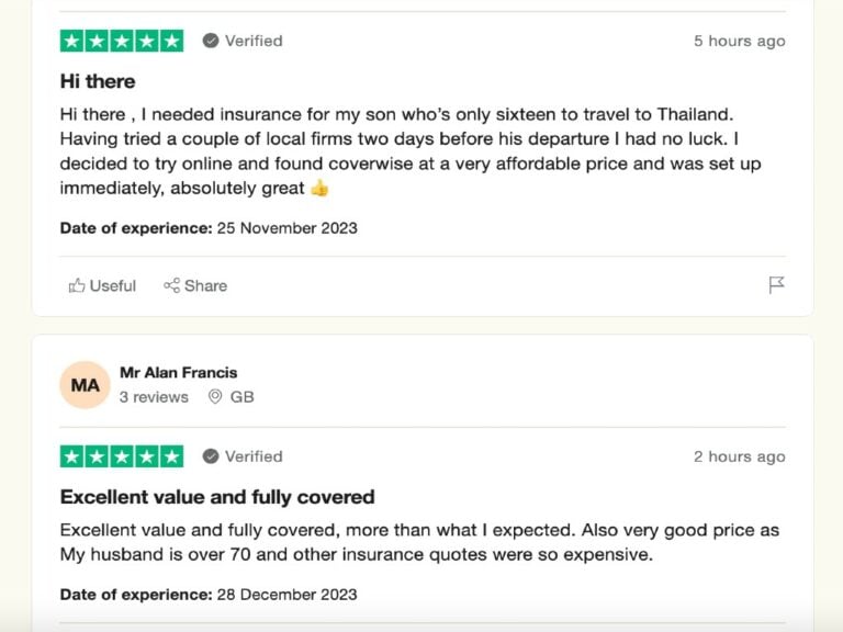 Coverwise insurance reviews Trustpilot