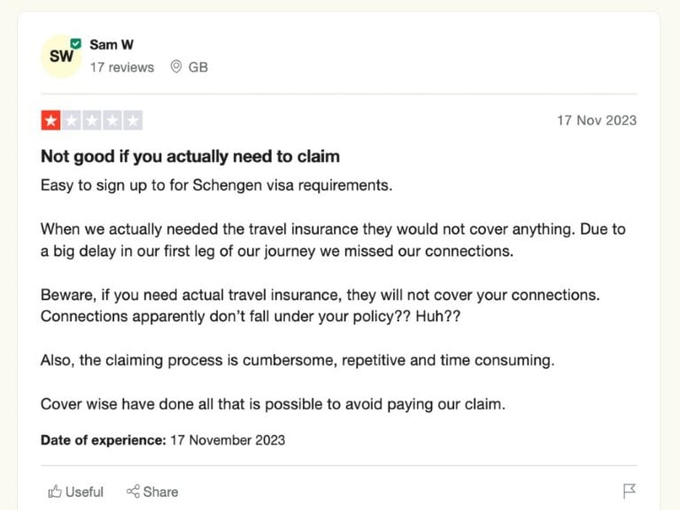 Coverwise insurance reviews Trustpilot