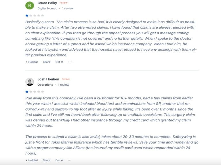 Safetywing reviews in 2025: Nomad Insurance and Nomad Health 5