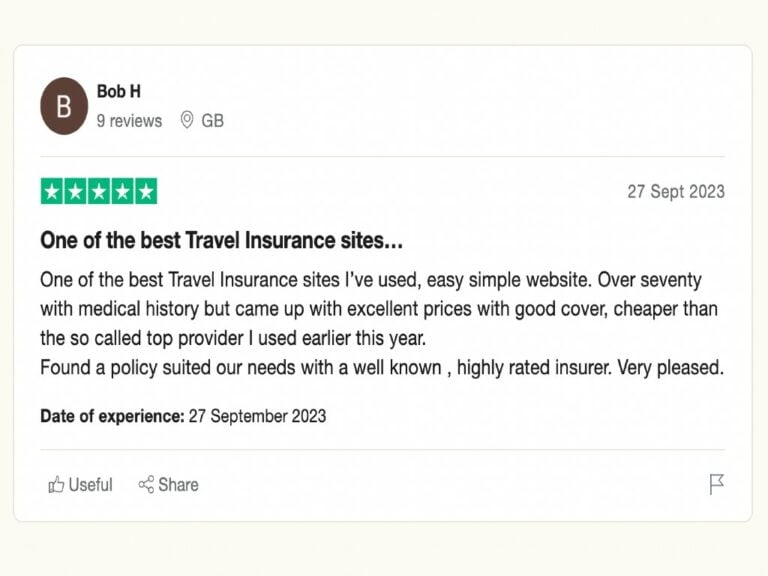 medical travel insurance trustpilot review 1