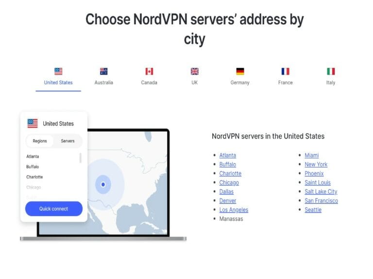 nordvpn cities